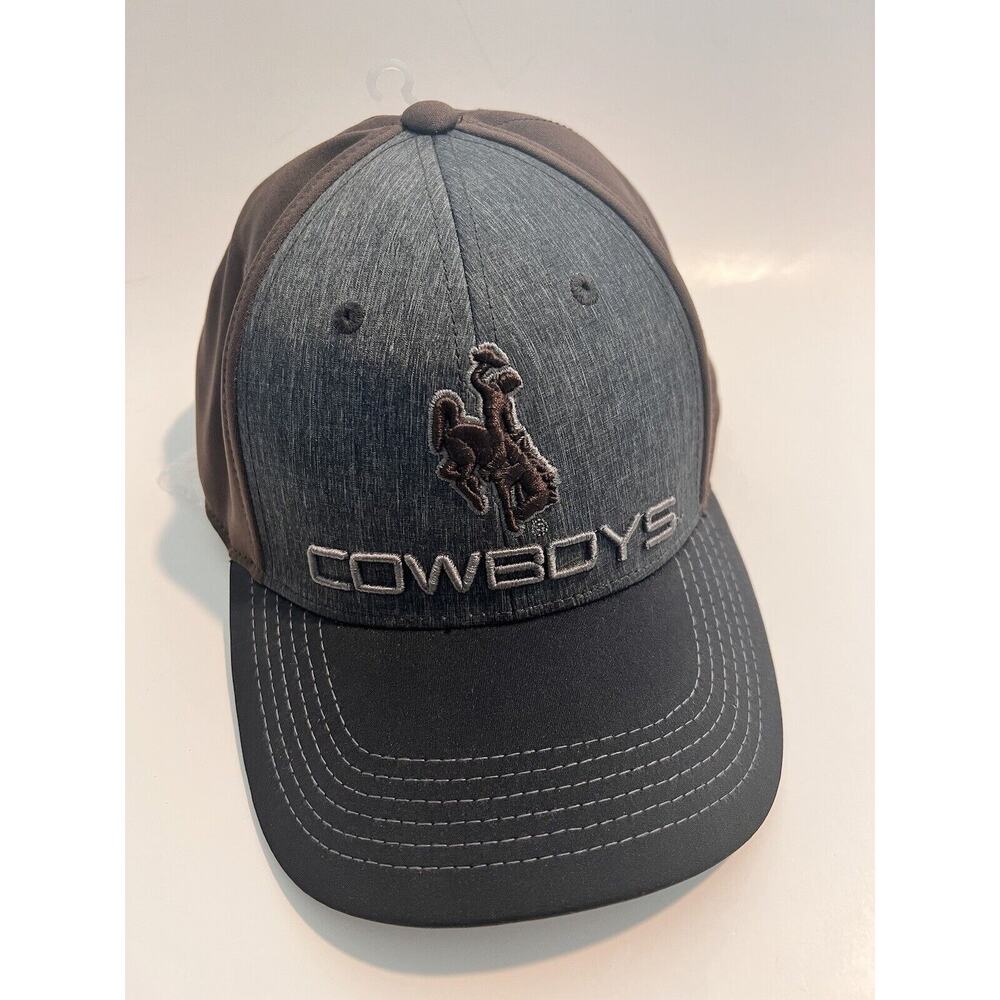 Wyoming Cowboys, Brown, Jean and Black Fitted Cap Size 7 1/2 preowned